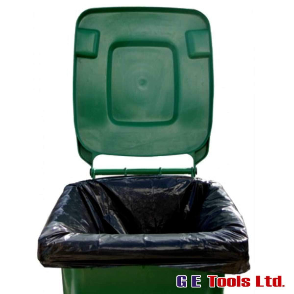 Wheelie Bin Black Liners, Pack of 100