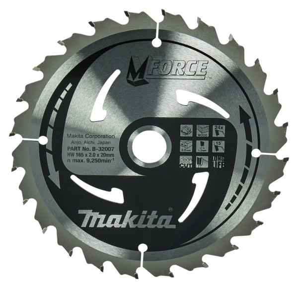 Makita B-32007 165x20mm 24T Circular Saw MForce Blade