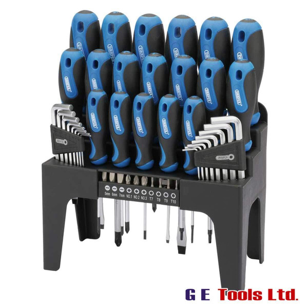 Draper 81294 Soft Grip Screwdriver, Hex Key and Bit Set 44PC