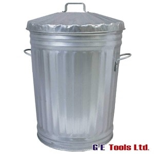 18″ Galvanised Steel Dustbin with Lid