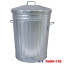 18" Galvanised Steel Dustbin with Lid