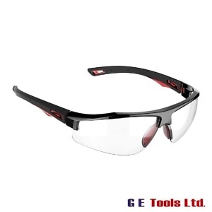 JSP Galactus Clear Safety Specs Red/Black