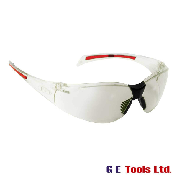 JSP Stealth 8000 Indoor/Outdoor Safety Glasses Clear/Red JSP Stealth 8000 Indoor/Outdoor Safety Glasses Clear/Red
