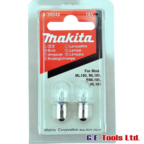 Makita A-30542 Pack of 2 Replacement Bulbs