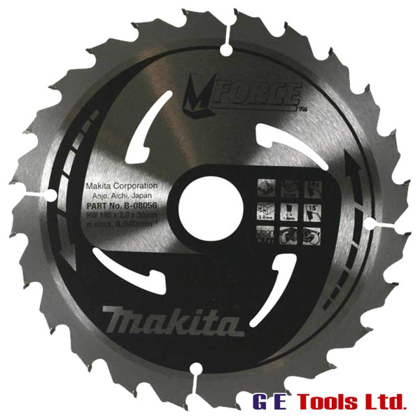Makita B-08056 190x30mm 24T Circular Saw MForce Blade