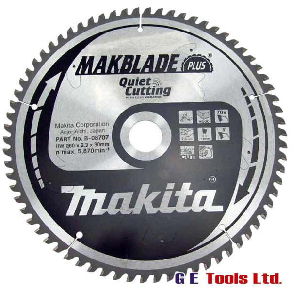 Makita B-08707 260x30mm 70T Circular Saw Makforce Blade