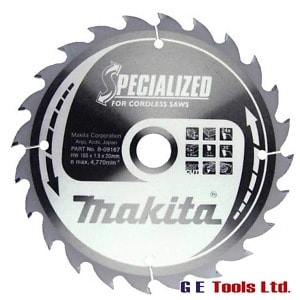 Makita B-09167 165x20mm 24T Circular Saw Specialized Blade
