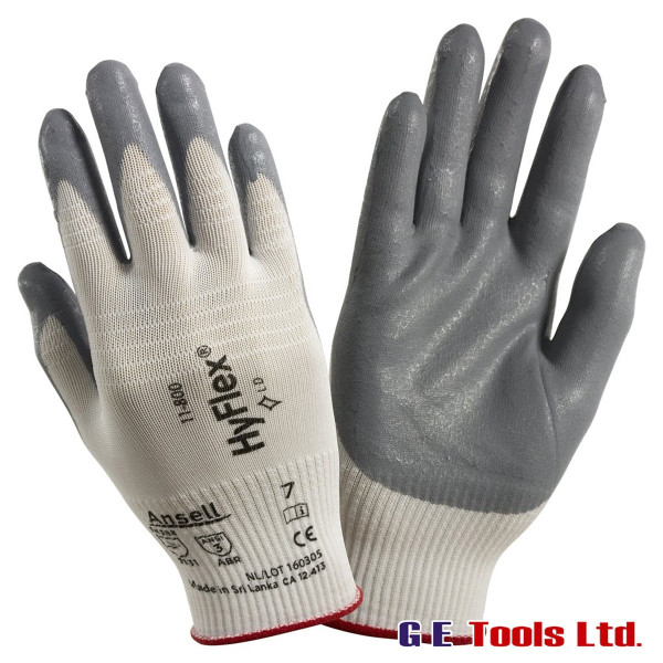 Ansell Edmont 11-800 HyFlex Nitrile Foam Coated Gloves
