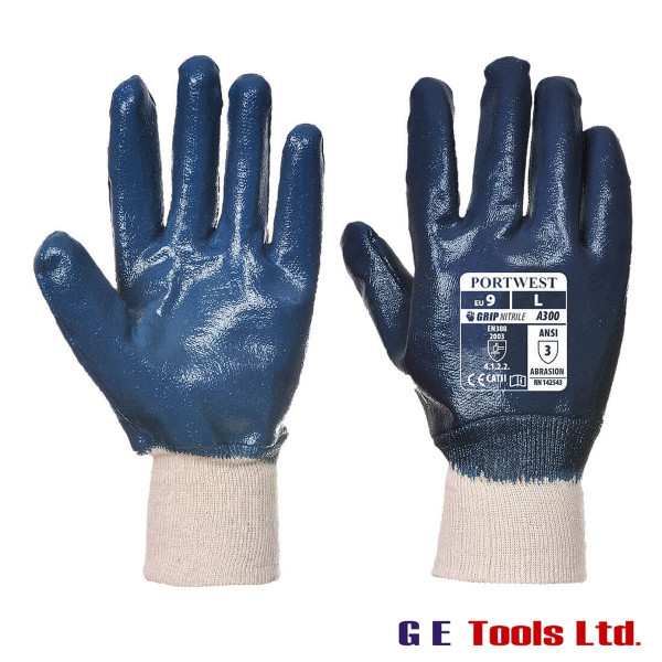 Portwest A300 Fully Coated Nitrile Knitwrist Gloves
