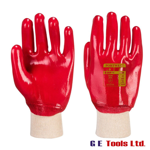 Portwest A400 PVC Knitwrist Fully Coated Gloves