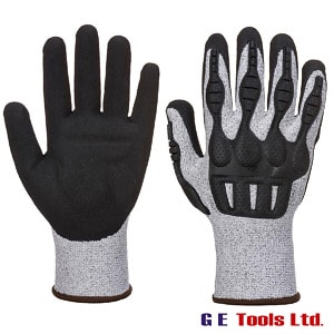 Portwest A723 Cut C TPV Impact Gloves Grey/Black