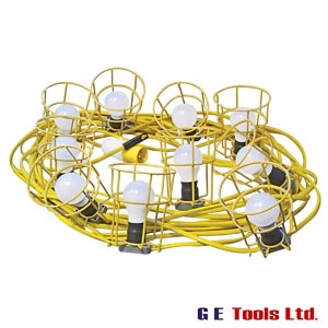 Faithfull Festoon Lights Low Energy 10 LED Bulbs 110V 22m Faithfull Festoon Lights Low Energy 10 LED Bulbs 110V 22m