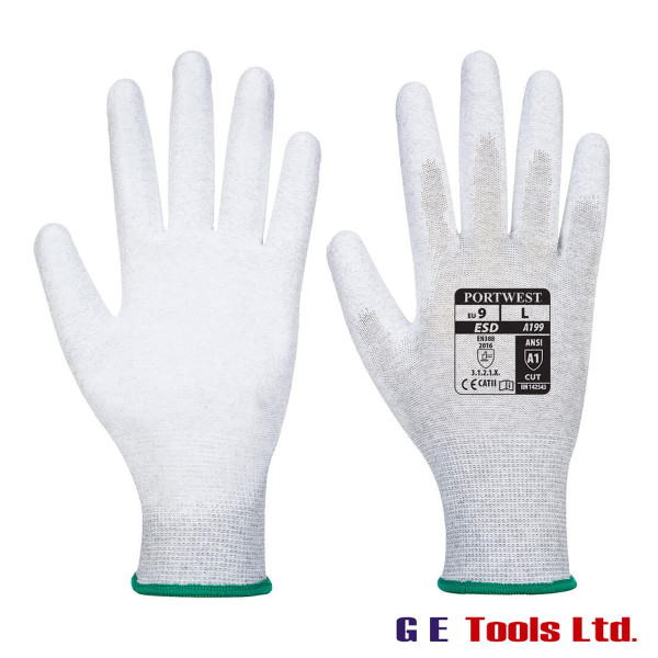 Portwest A199 Grey Antistatic PU Palm Gloves