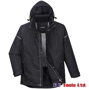 Portwest PW362 Black Winter Jacket/Coat