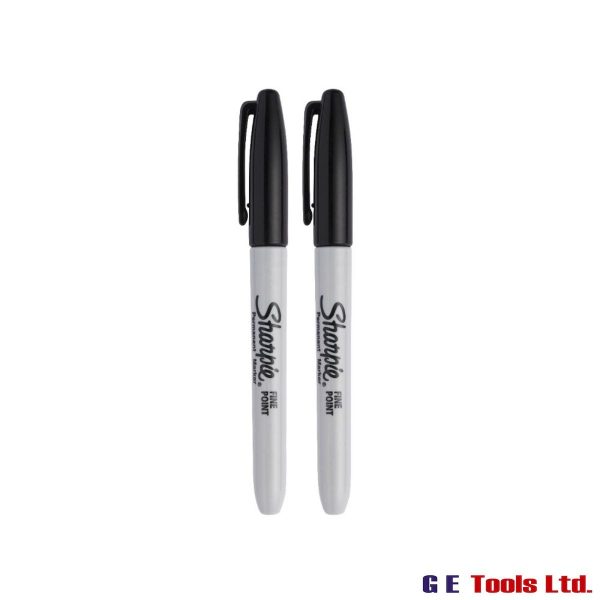 Sharpie Fine Tip Permanent Marker Black (Pack 2)