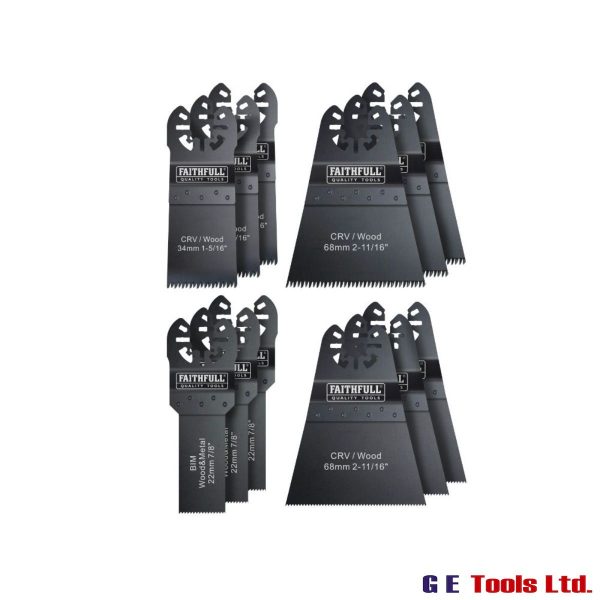 Multi-Function Tool Blade Set, 12 Piece
