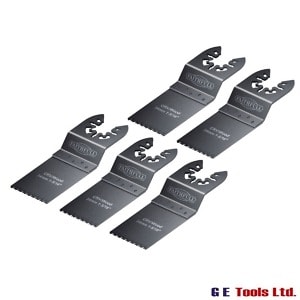 Multi-Function Tool CrV Flush Cut Wood Blade Ground Side Set 34mm (Pack 5)