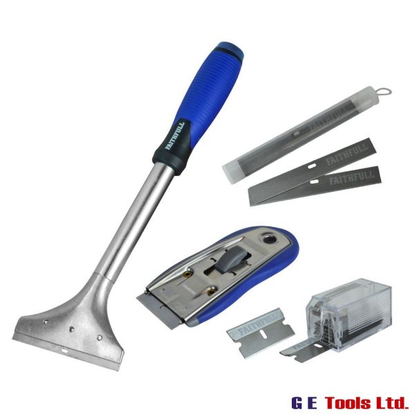 Long Handled Scraper & Razor Blade Scraper Set