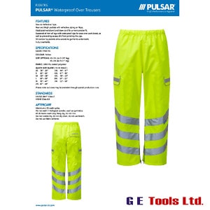 Pulsar P206TRS Hi-Vis Yellow Waterproof Over Trouser