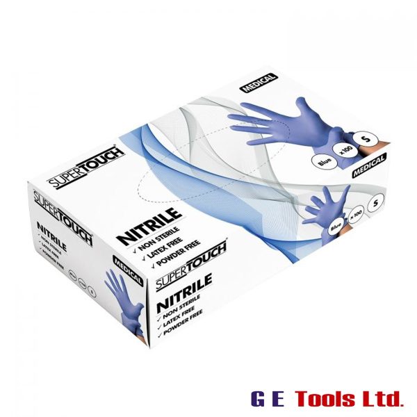 SuperTouch 1261 Blue Powder Free Nitrile Gloves