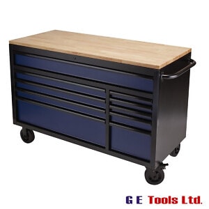 BUNKER 10 Drawer Workbench Roller Tool Cabinet, 56″ – Various Colours BUNKER 10 Drawer Workbench Roller Tool Cabinet, 56″ – Various Colours