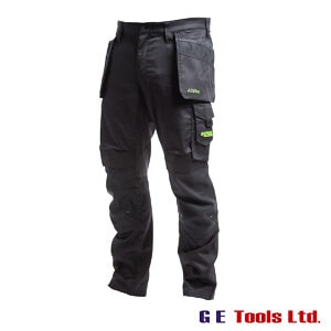 Apache Boncroft Slim Fit Stretch Workwear Trousers Grey/Black