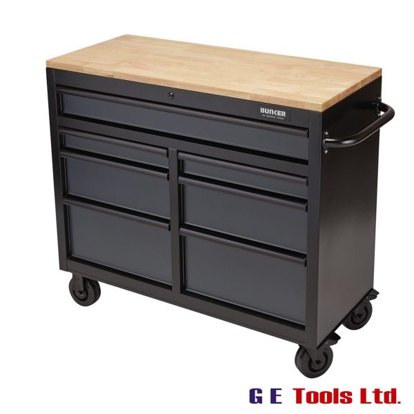 BUNKER® 7 Drawer Workbench Roller Tool Cabinet, 41″ – Various Colours