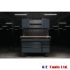 BUNKER® 10 Drawer Roller Workstation with Workbench, 56″, Grey