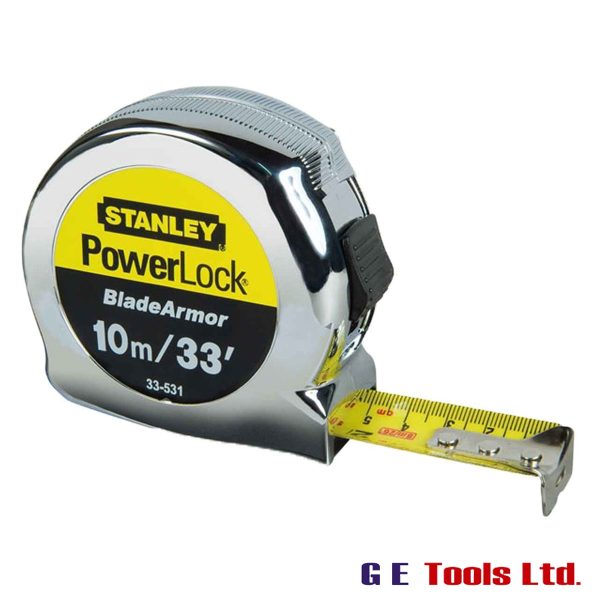 Stanley PowerLock® BladeArmor® Pocket Tape 10m/33ft (Width 25mm) Stanley PowerLock® BladeArmor® Pocket Tape 10m/33ft (Width 25mm)