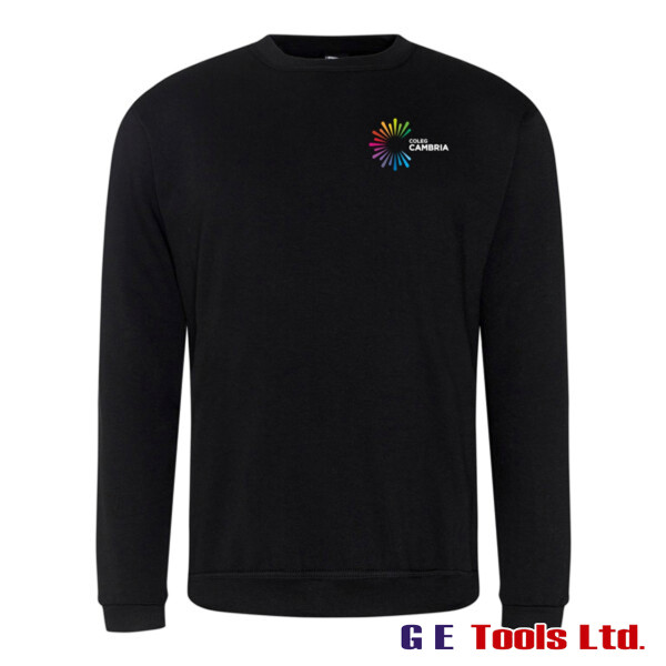 Coleg Cambria Deeside & Wrexham Bersham Road Black Sweat Shirt – Brickwork