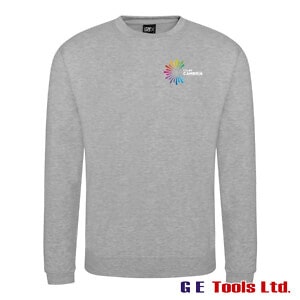 Coleg Cambria Deeside Heather Grey Sweat Shirt – Carpentry & Joinery