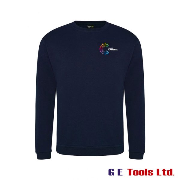 Coleg Cambria Wrexham Bersham Road Navy Blue Sweat Shirt – Plumbing
