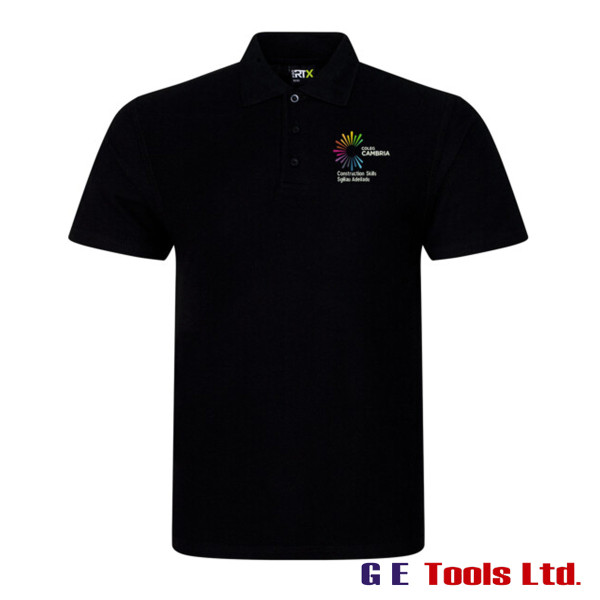 Coleg Cambria Wrexham Bersham Road Black Polo Shirt – Construction