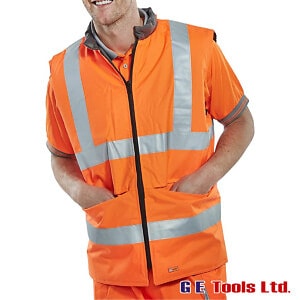 Hi-Vis Orange Reversible Bodywarmer