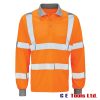 Orbit Andromeda Hi-Vis Orange Long Sleeve Polo Shirt