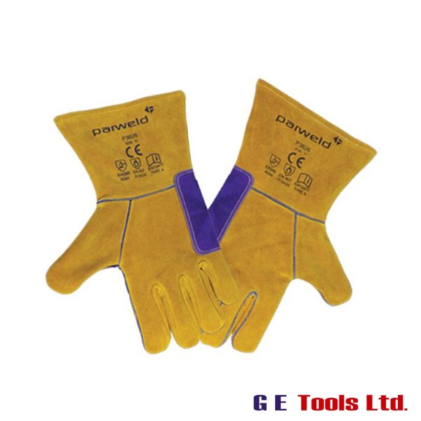 Parweld P-3826 Double Kevlar Cow Split Leather Reversible Gloves