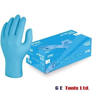 Skytec Utah Cat 3 Blue Nitrile Gloves