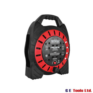 Faithfull CR10MSE 10m Cable Reel 13A, 4 Sockets Faithfull CR10MSE 10m Cable Reel 13A, 4 Sockets