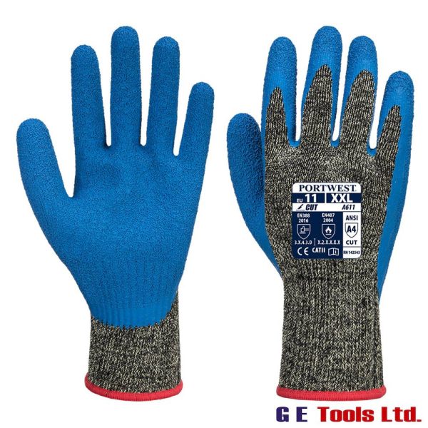 Portwest A611 Cut D Aramid HR Cut Latex Glove