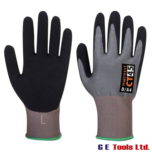 Portwest CT45 Cut D HR Nitrile Foam Gloves