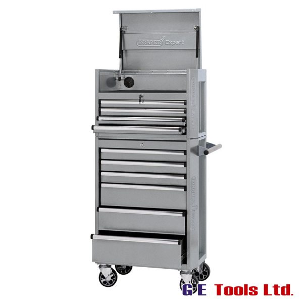 Draper 70501 Combined Roller Cabinet and Tool Chest, 10 Drawer, 26″ Draper 70501 Combined Roller Cabinet and Tool Chest, 10 Drawer, 26″
