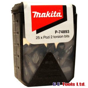 Makita P-74893 PZ2X25MM Bits Pack Of 25