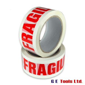 Red/White Fragile Tape 50mm x 66mtr
