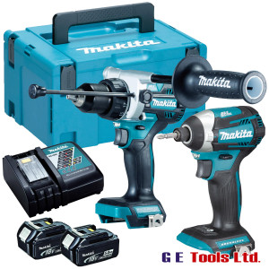 Makita 18V DLX2412TJ “BL” Kit DHP486 Combi-Drill & DTD154 Impact Driver