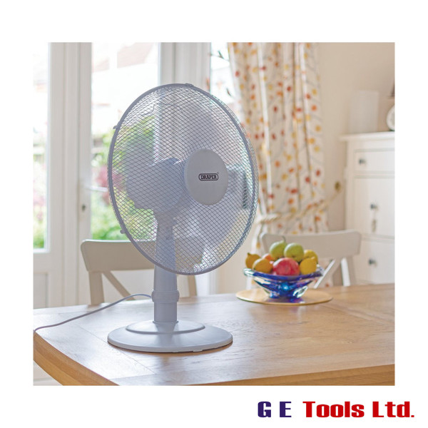 Draper 09111 240V 16″ Desk Fan