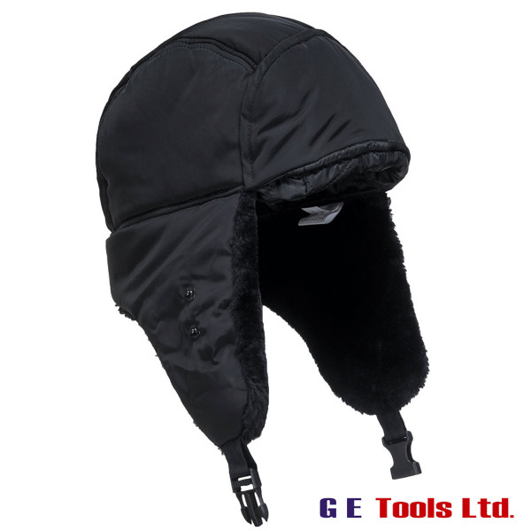 Portwest HA31 Black Winter Trapper Cap/Hat