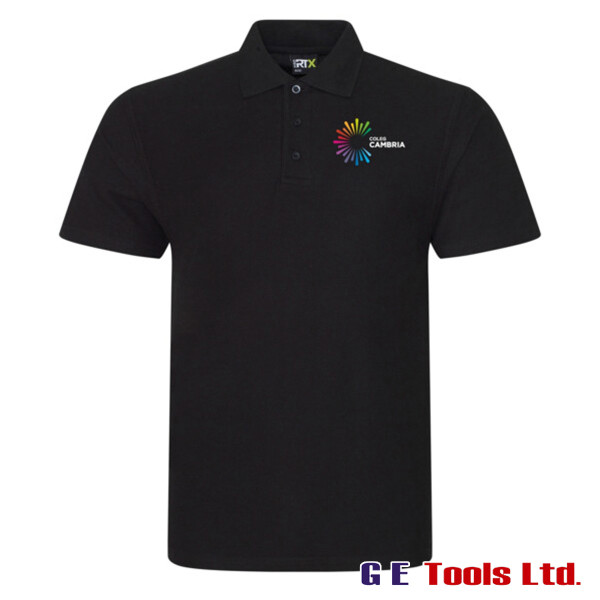 Coleg Cambria Wrexham Bersham Road Black Polo Shirt – Fab & Weld
