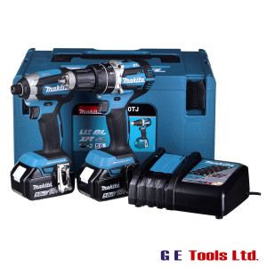 Makita 18V DLX2180TJ “BL” Kit DHP484 Combi Drill & DTD153 Impact Driver Makita 18V DLX2180TJ “BL” Kit DHP484 Combi Drill & DTD153 Impact Driver