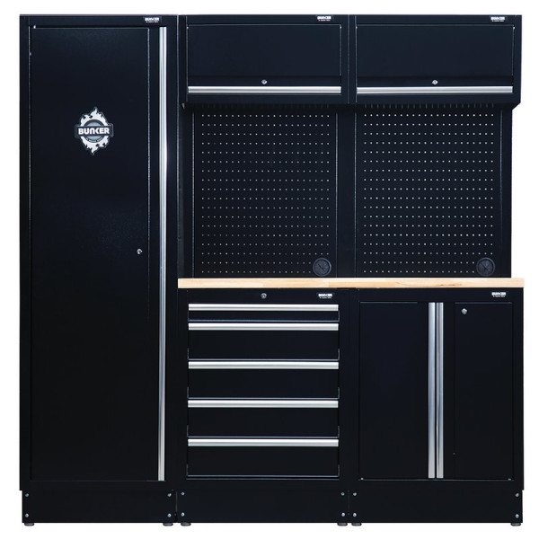 BUNKER® 11 Piece Modular Storage Combo with Worktop, 1960mm BUNKER® 11 Piece Modular Storage Combo with Worktop, 1960mm