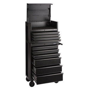 BUNKER 10 Drawer Combi Roller Cabinet & Tool Chest, 26″, Black